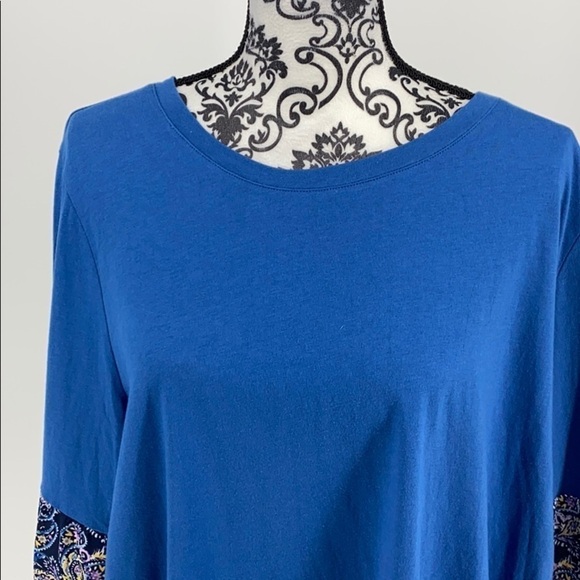 Style & Co. Triple Print Pullover Blouse paisley - Picture 4 of 11
